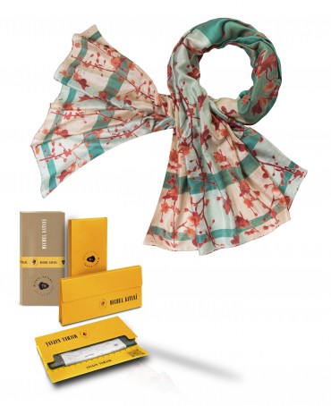 Палантин Женский SN40-ORCHIDEES/BLEU